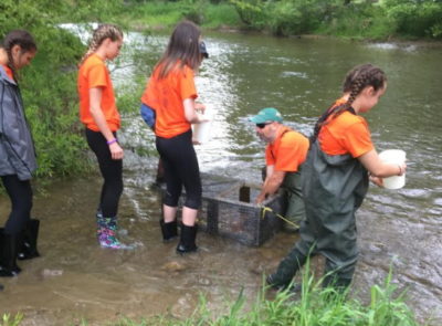 Students Head Outside For ‘Trout in the Classroom’ Day