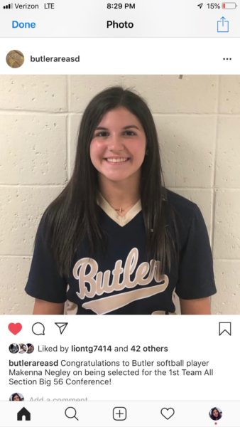 Four Butler County Players named to First Team in Softball