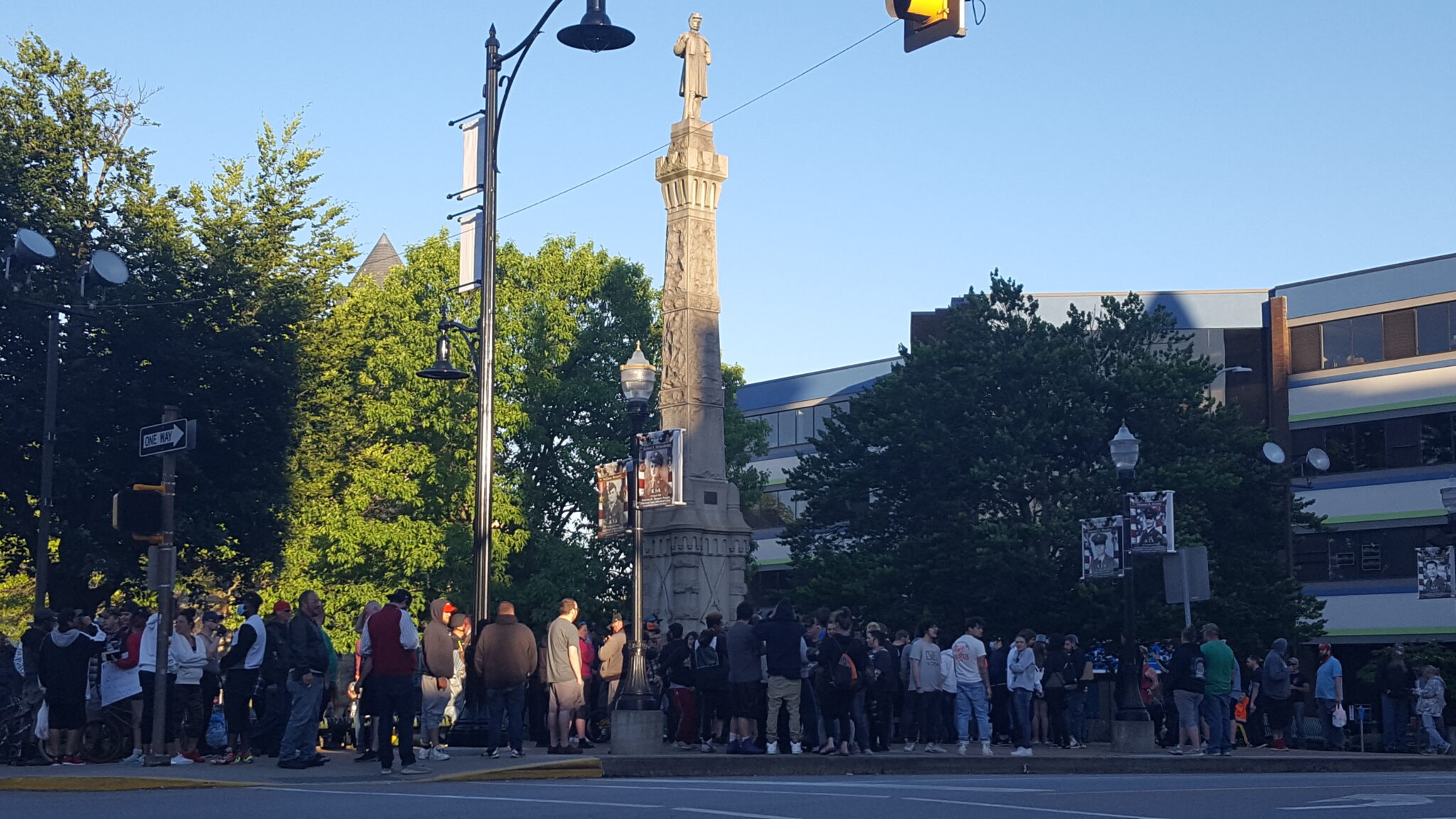 Protest in Diamond Park