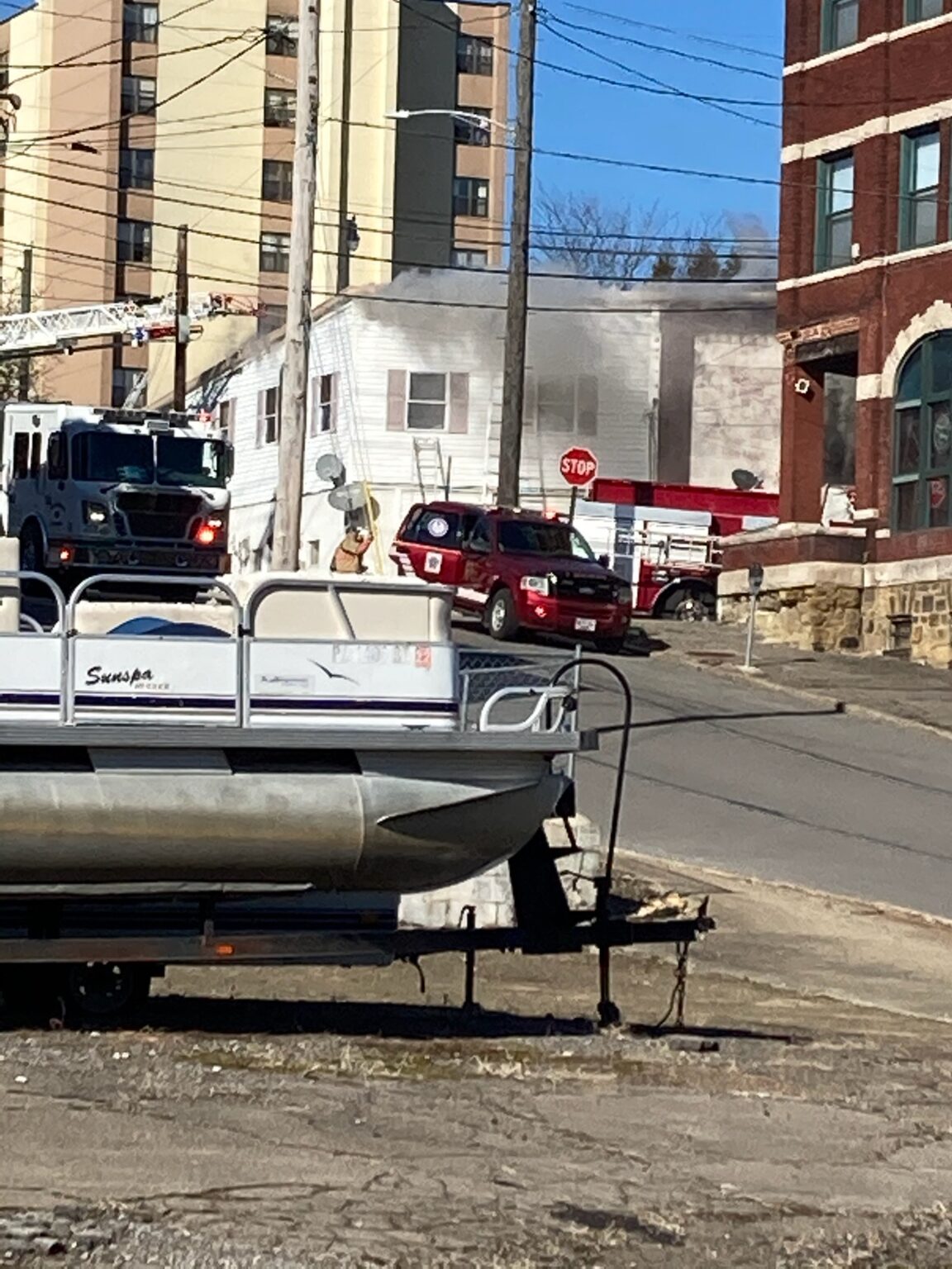 Firefighters Battle City Apartment Fire