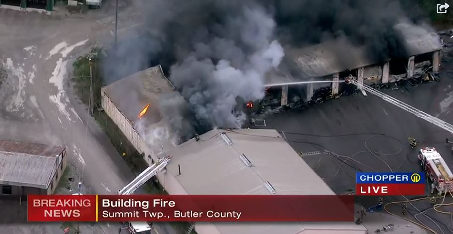 Crews Battle Fire At Hunter Truck Body Shop