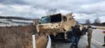 Military Vehicle Crashes Into Guiderail On I-79
