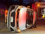 Car Flips Over On Route 8 in Butler